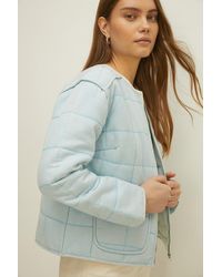 Oasis - Premium Quilted Washed Jacket - Lyst
