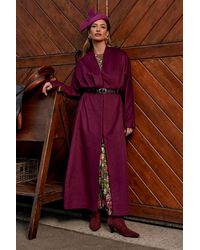 Coast - Lisa Tan Occasion Belted Skirt Detail Coat - Lyst