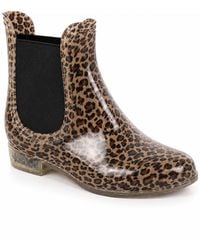 Spot on - Glossy Chelsea Ankle Wellington Boots - Lyst