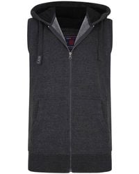 KAM Jeanswear - Big Size Sleeveless Zip Thru Hoody For - Lyst