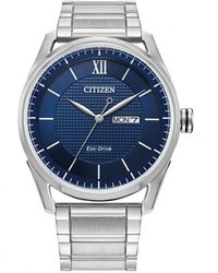 Citizen - Eco Drive Bracelet Wr100 Stainless Steel Classic Watch Aw0081-54l - Lyst