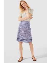 Mantaray - Diamond Tile Print Jersey Skirt - Lyst