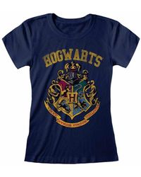 Harry Potter - Hogwarts Crest Fitted T-shirt - Lyst