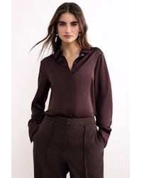 Phase Eight - Novie Satin Shirt - Lyst