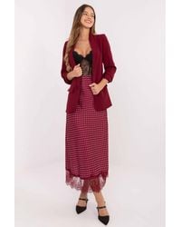 Love Lace - Polka Dot Midi Lace Hem Skirt With Elastic - Lyst