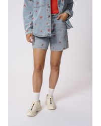 Kaffe - Babeth High Waisted Denim Shorts - Lyst