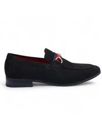 Infinity Leather - Suede Loafers With Buckle Slip-On Dress Shoes - Lyst
