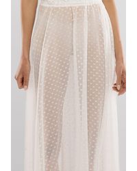 Goddiva - Polka Dobby Chiffon A Line Maxi Skirt - Lyst