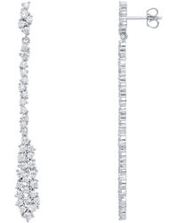 Jewelco London - Cz Falling Cluster Drop Earrings - Lyst
