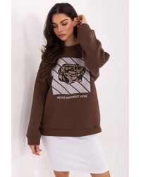 Love Lace - Stylish Cotton Elastane Sweatshirt With Print - Lyst