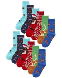Sock Snob - 12 Pair Multipack Novelty Christmas Soft Breathable Cotton Socks - Lyst