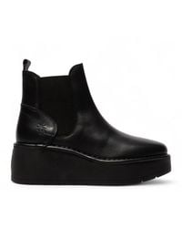 Infinity Leather - Fly London Hely268 Chelsea Leather Ankle Platform Comfort Boots - Lyst