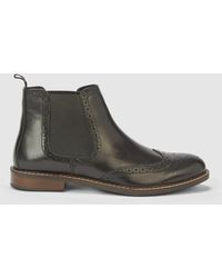 DEBENHAMS - Red Tape Downton Leather Brogue Chelsea Boot - Lyst
