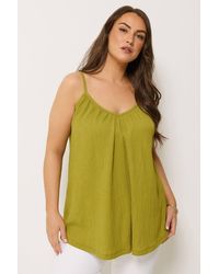 Yours - Crinkle Cami Vest Top - Lyst