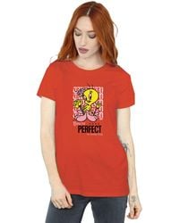 Looney Tunes - You'Re Perfect Tweety Cotton Boyfriend T-Shirt - Lyst