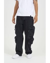 Brave Soul - Cargo Style Wide Leg Denim Jeans - Lyst
