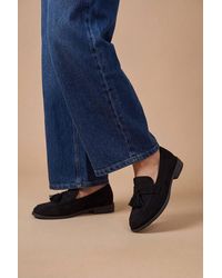 Good for the Sole - Lola Faux Suede Flexi Sole Tassel Detail Loafers - Lyst