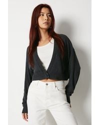 Warehouse - Knitted Boxy Fit Crop Cardigan - Lyst