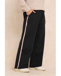 Evans - Side Stripe Wide Leg Trousers - Lyst