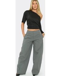 EGO - Wide Leg Low Rise Trousers - Lyst