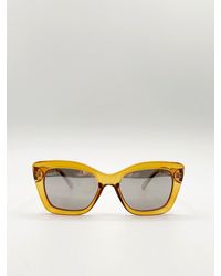 SVNX - Crystal Mustard Cateye Sunglasses - Lyst