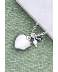 Otis Jaxon London - Sterling Heart & Pearl Locket Necklace - Lyst