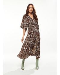 Liquorish - Scribble Print Maxi Wrap Dress With Kimono Sleeves - Lyst