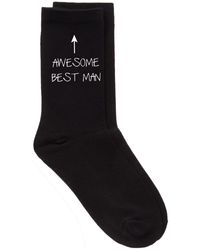 60 SECOND MAKEOVER - Awesome Best Man Black Calf Socks - Lyst