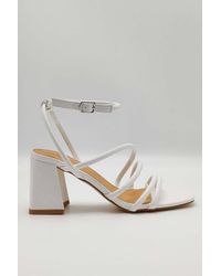 Miss Diva - Milena Square Toe Strappy Block Heel Sandals - Lyst