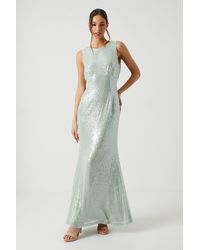Coast - Cowl Back Sheer Sequin Bridesmaids Dress - Lyst