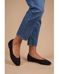 Dorothy Perkins - Narina Faux Suede Round Toe Ballet Flats - Lyst