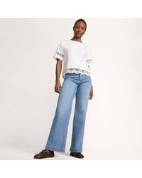 Lands' End - Recover Wide Leg Jeans, High Waisted - Lyst