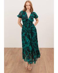 Lovedrobe - Short Sleeve Tie Detail Midaxi Dress - Lyst