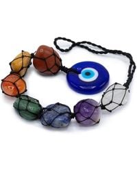 KDMD - Hanging Chakra & Evil Eye Stone Pendant-Spiritual Healing & Protection - Lyst