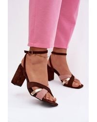 Love Lace - Elegant Heeled Sandals With Secure Buckle Strap Heel - Lyst