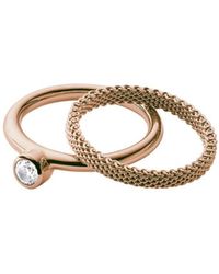Skagen - 'elin Ring' Plated Stainless Steel Ring - Skj0852791508 - Lyst
