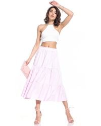 Love Lace - Airy Cotton Long Skirt With Elastic Waist Style 152905 - Lyst