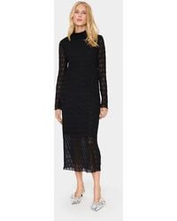 Saint Tropez - Hattiesz Midi Dress Lace Long Sleeves - Lyst