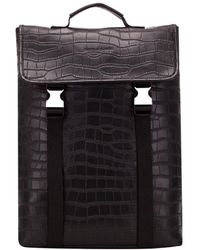 Smith & Canova - Croc Effect Leather Backpack - Lyst