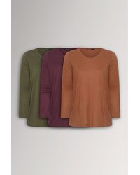 Yours - 3 Pack V-Neck T-Shirts - Lyst