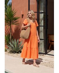 Dorothy Perkins - Scoop Neck Tiered Maxi Dress - Lyst