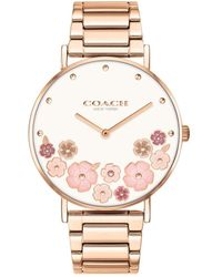 COACH - Plated Stainless Steel Fashion Analogue Quartz Watch - 14503768 - Lyst