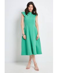 PRINCIPLES - Structured Fit & Flare Midi Dress - Lyst