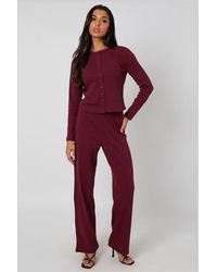 Urban Bliss - Ribbed Wide Leg Trouser - Lyst