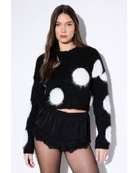 MissPap - Brushed Giant Polka Dot Knitted Cardigan - Lyst