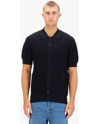 Luke 1977 - Dalwood Button Through Knitted Polo - Lyst