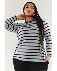 Yours - Long Sleeve Stripe Top - Lyst