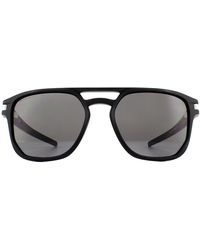 Oakley - Square Matte Black Prizm Grey Latch Beta Sunglasses - Lyst