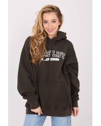 Love Lace - Comfort Cotton Hooded Sweatshirt With Print - Lyst