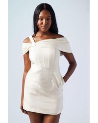 Coast - Statement Bow Bardot Bridal Mini Dress - Lyst